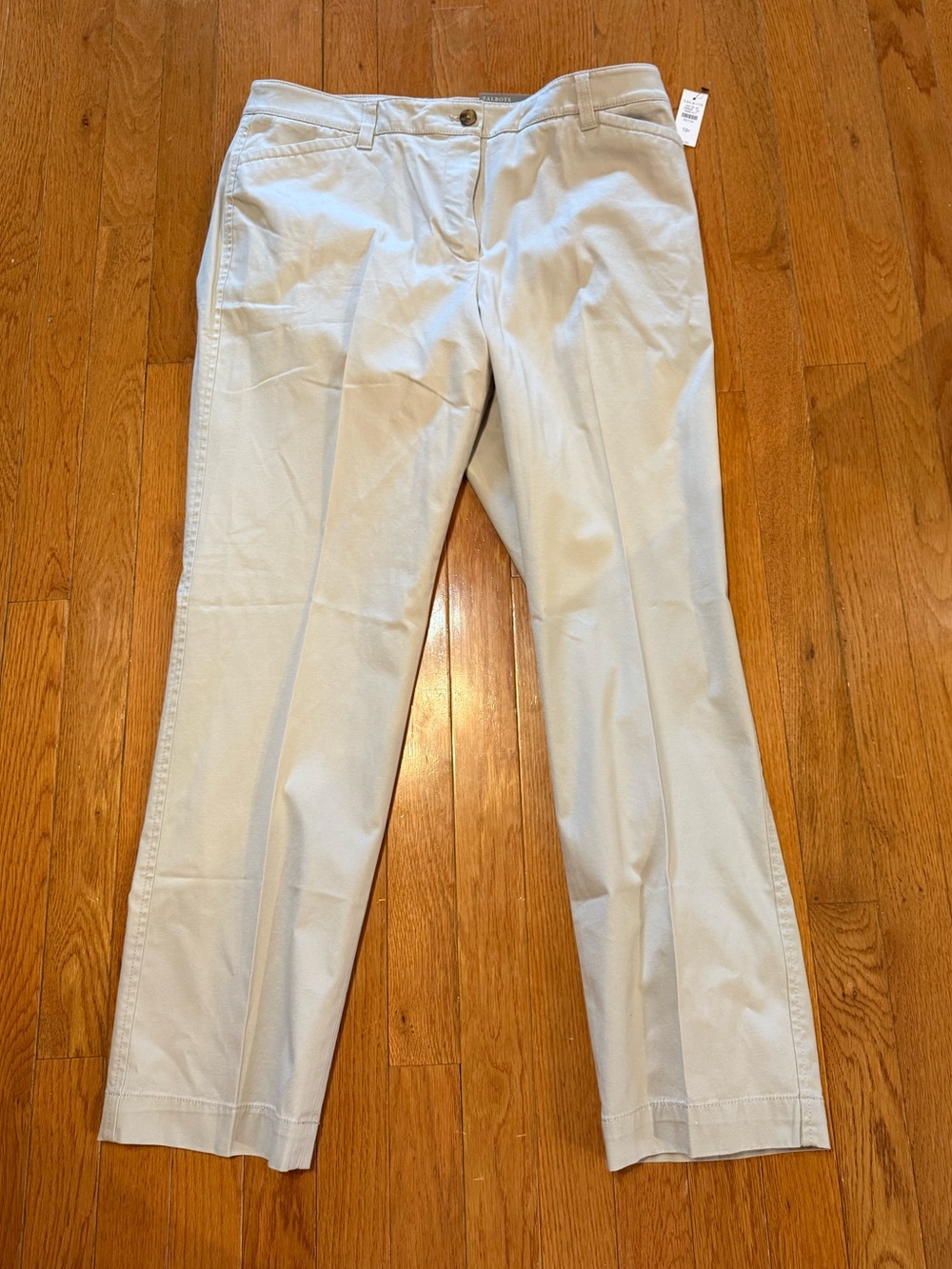 NWT Talbots Light Beige Straight-Leg Jeans